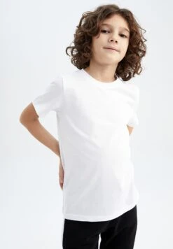 DeFacto 2 Pack Regular Fit - T-Shirt Basic - Black -DeFacto b68b5fbd4bd34f379c280f2c9022ee94