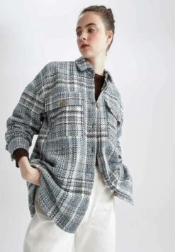 DeFacto Shacket - Overhemdblouse - Blue