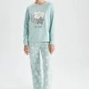 DeFacto Regular Fit- Pyjama - Turquoise 1 DeFacto Regular Fit- Pyjama - Turquoise -DeFacto b79297ca648e4bcea390be6e76bff879