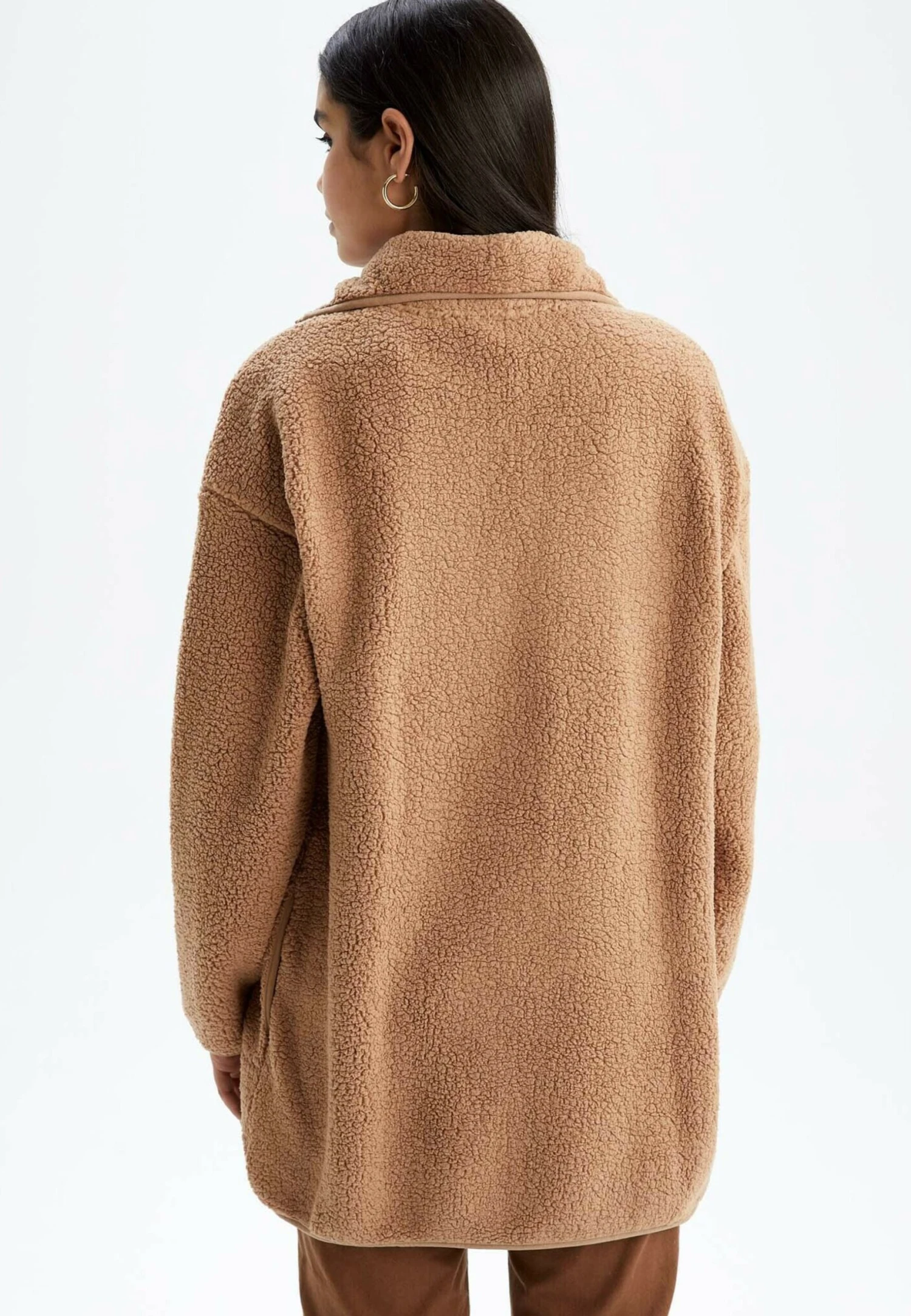 DeFacto Relax Fit - Fleecejas - Beige 5 DeFacto Relax Fit - Fleecejas - Beige - Afbeelding 3