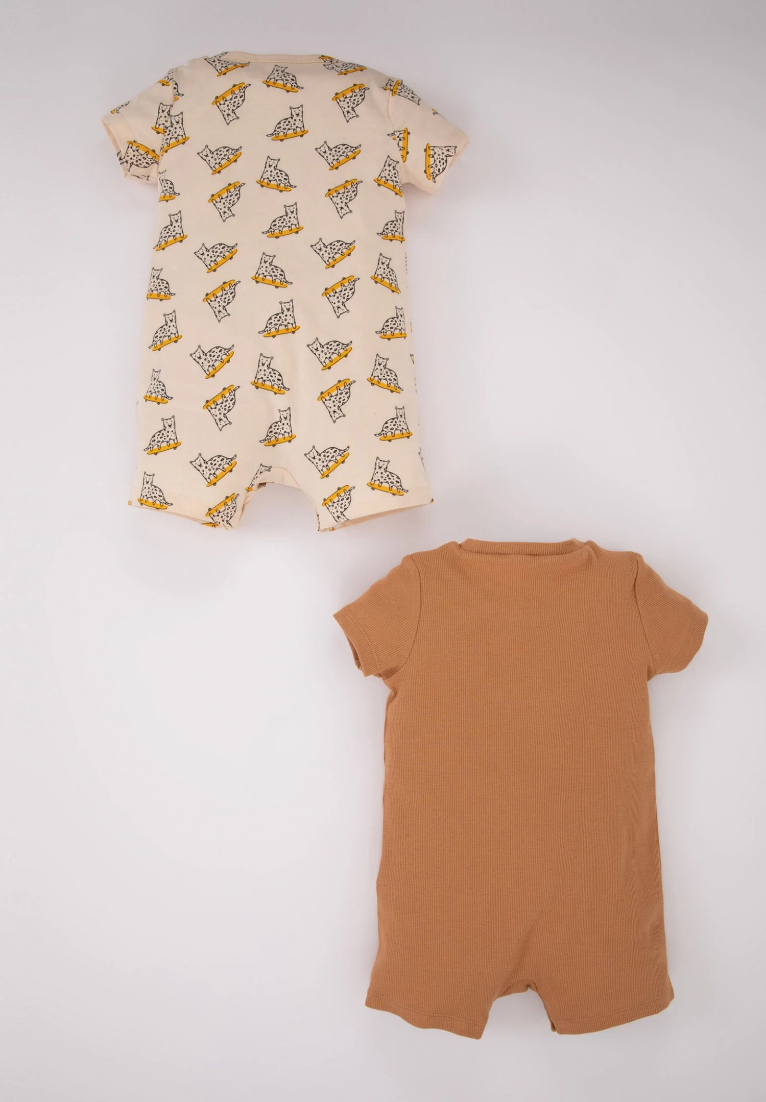 DeFacto 2Pack Regular Fit- Jumpsuit - Beige 4 DeFacto 2Pack Regular Fit- Jumpsuit - Beige - Afbeelding 2