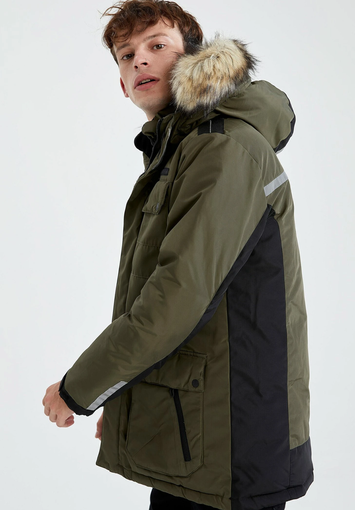 DeFacto Slim Fit - Winterjas - Green 6 DeFacto Slim Fit - Winterjas - Green - Afbeelding 4