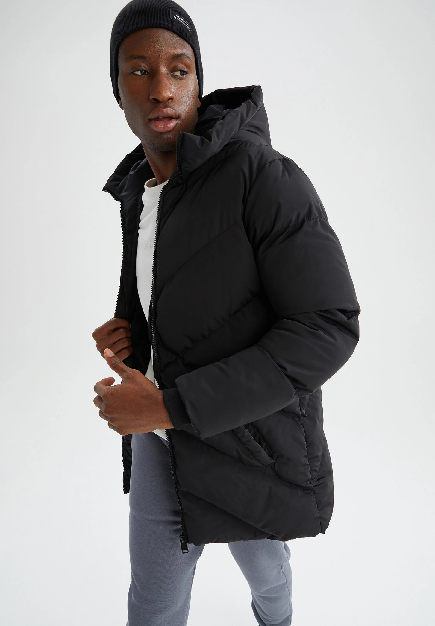DeFacto Regular Fit- Winterjas - Black 5 DeFacto Regular Fit- Winterjas - Black - Afbeelding 3