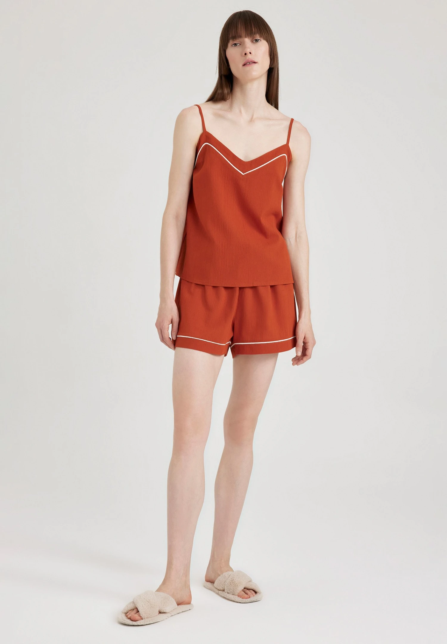 DeFacto Set Regular Fit - Pyjama - Orange 4 DeFacto Set Regular Fit - Pyjama - Orange - Afbeelding 2