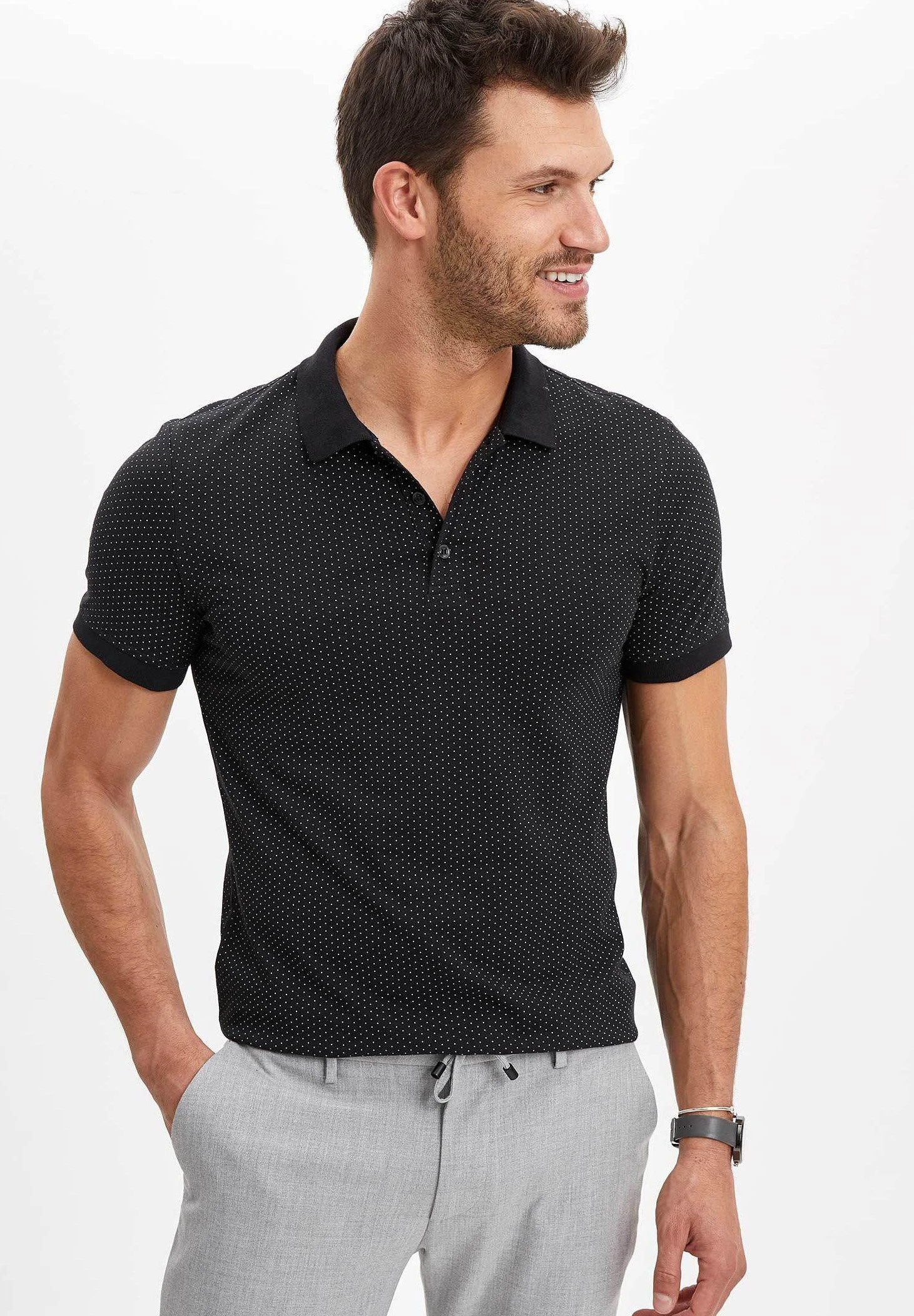 DeFacto Poloshirt - Black 6 DeFacto Poloshirt - Black - Afbeelding 4