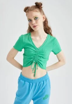 DeFacto T-Shirt Basic - Turquoise