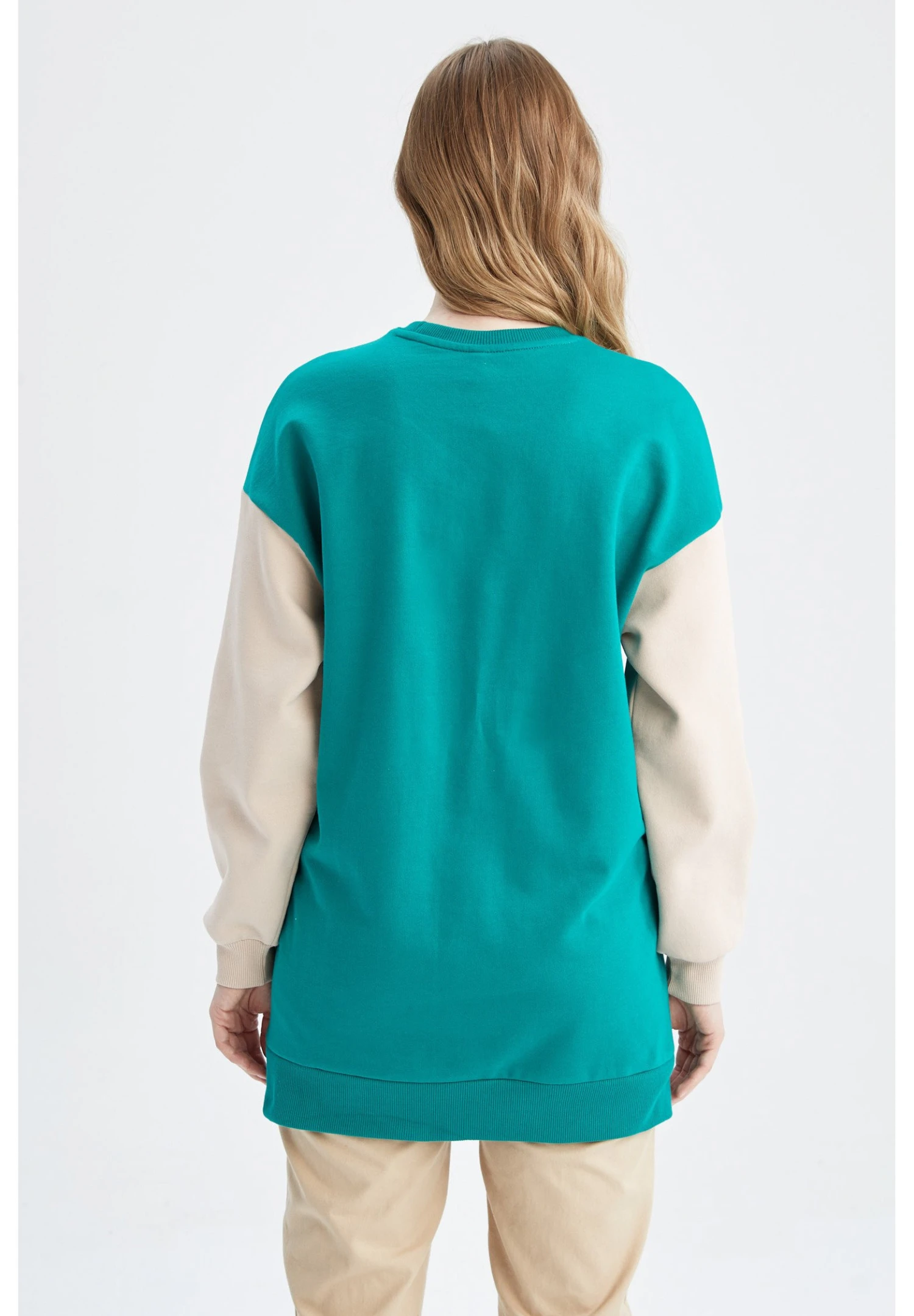 DeFacto Relax Fit Long Sleeved - Sweater - Green 5 DeFacto Relax Fit Long Sleeved - Sweater - Green - Afbeelding 3
