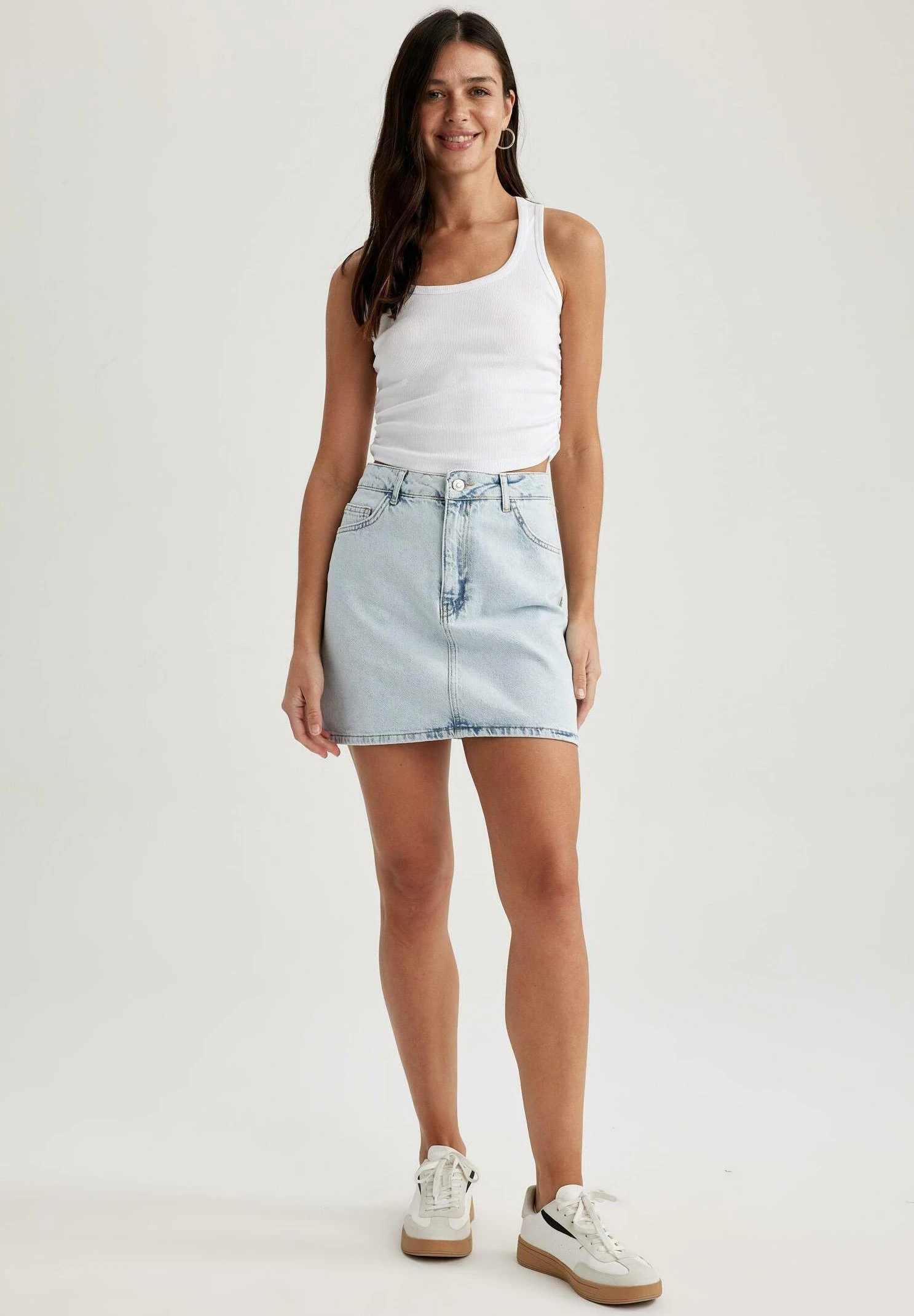 DeFacto Regular Fit - Jeansrok - Blue 4 DeFacto Regular Fit - Jeansrok - Blue - Afbeelding 2