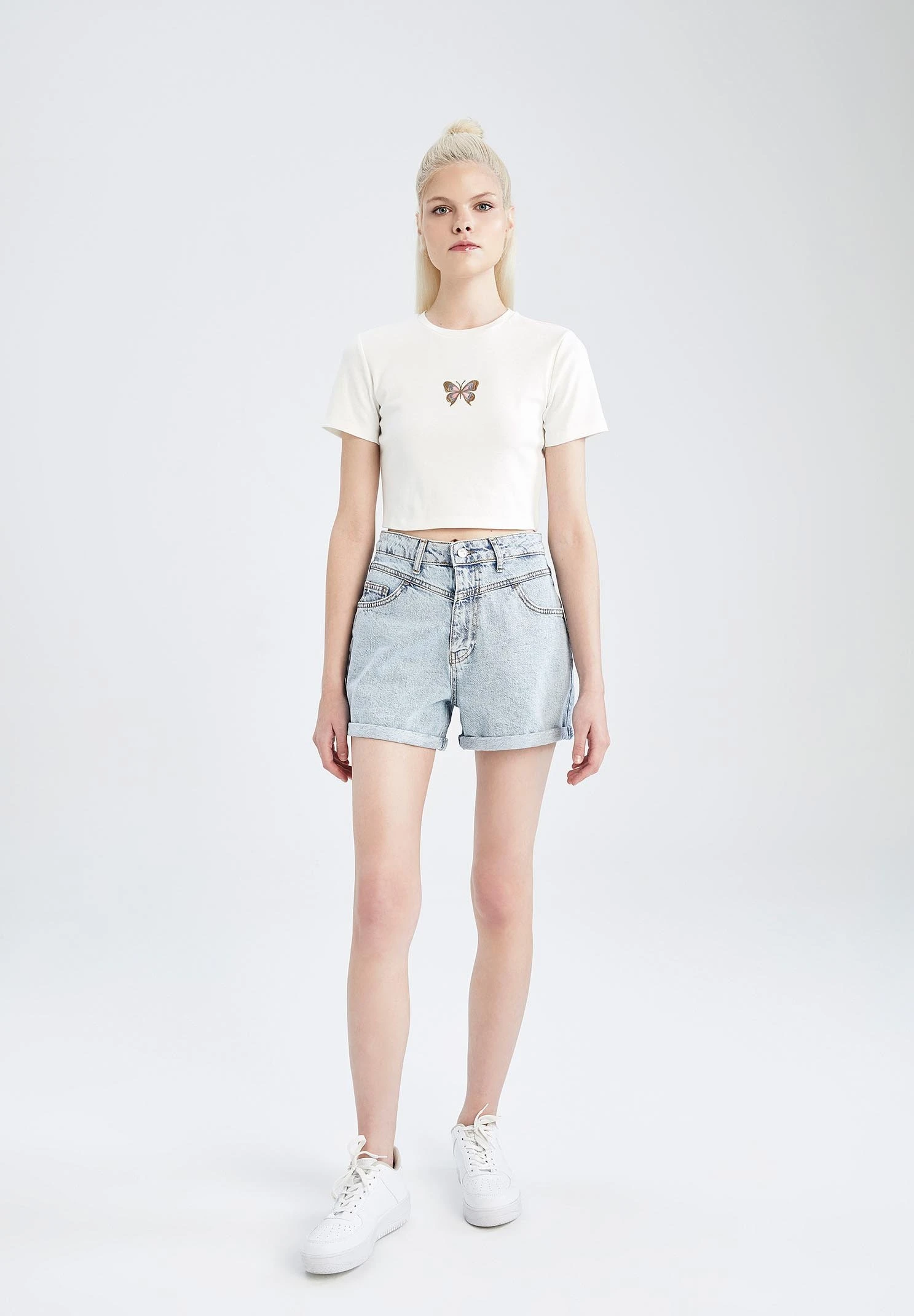 DeFacto Mom - Jeansshort - Blue 4 DeFacto Mom - Jeansshort - Blue - Afbeelding 2