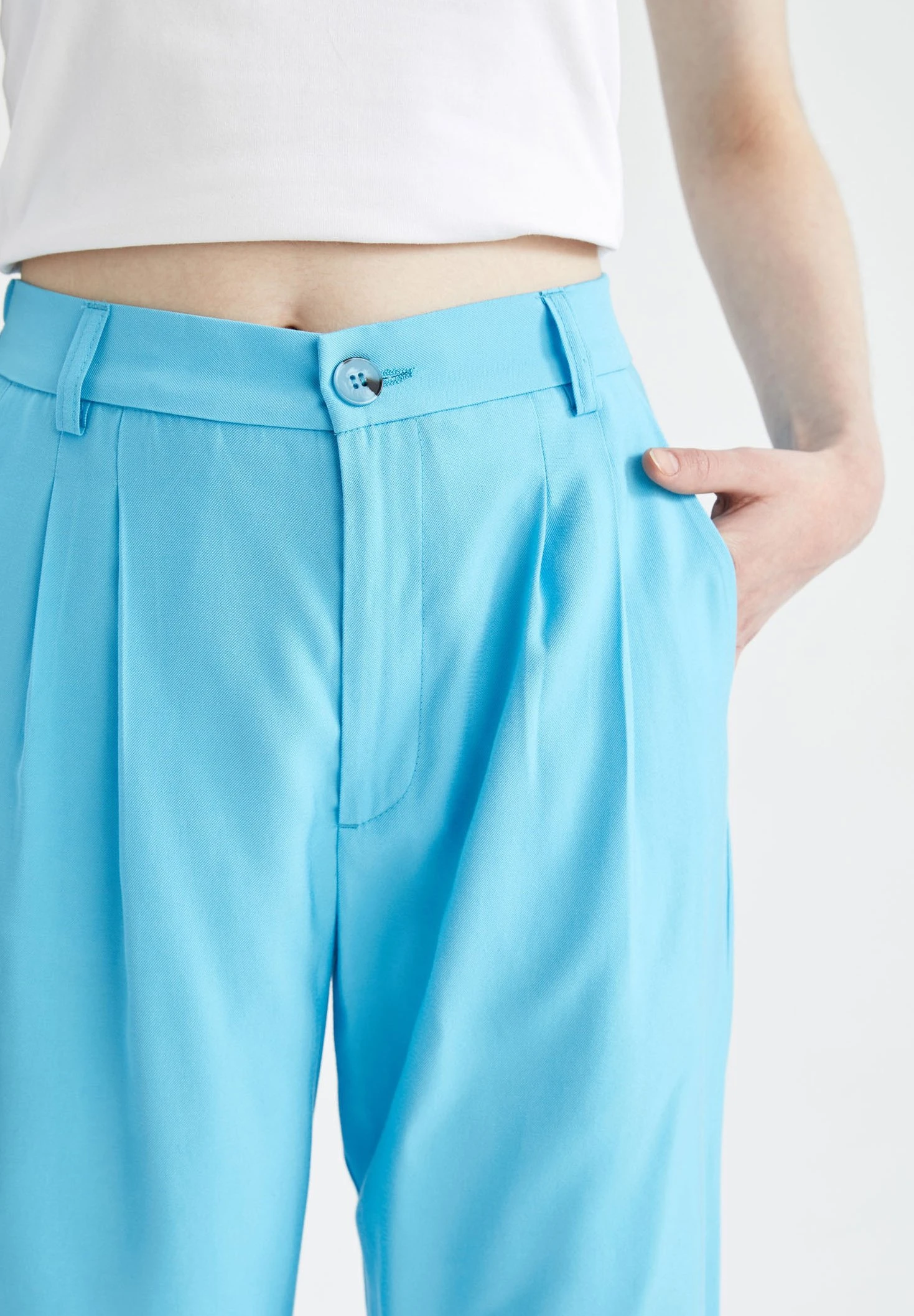 DeFacto Wide Leg - Broek - Turquoise 6 DeFacto Wide Leg - Broek - Turquoise - Afbeelding 4