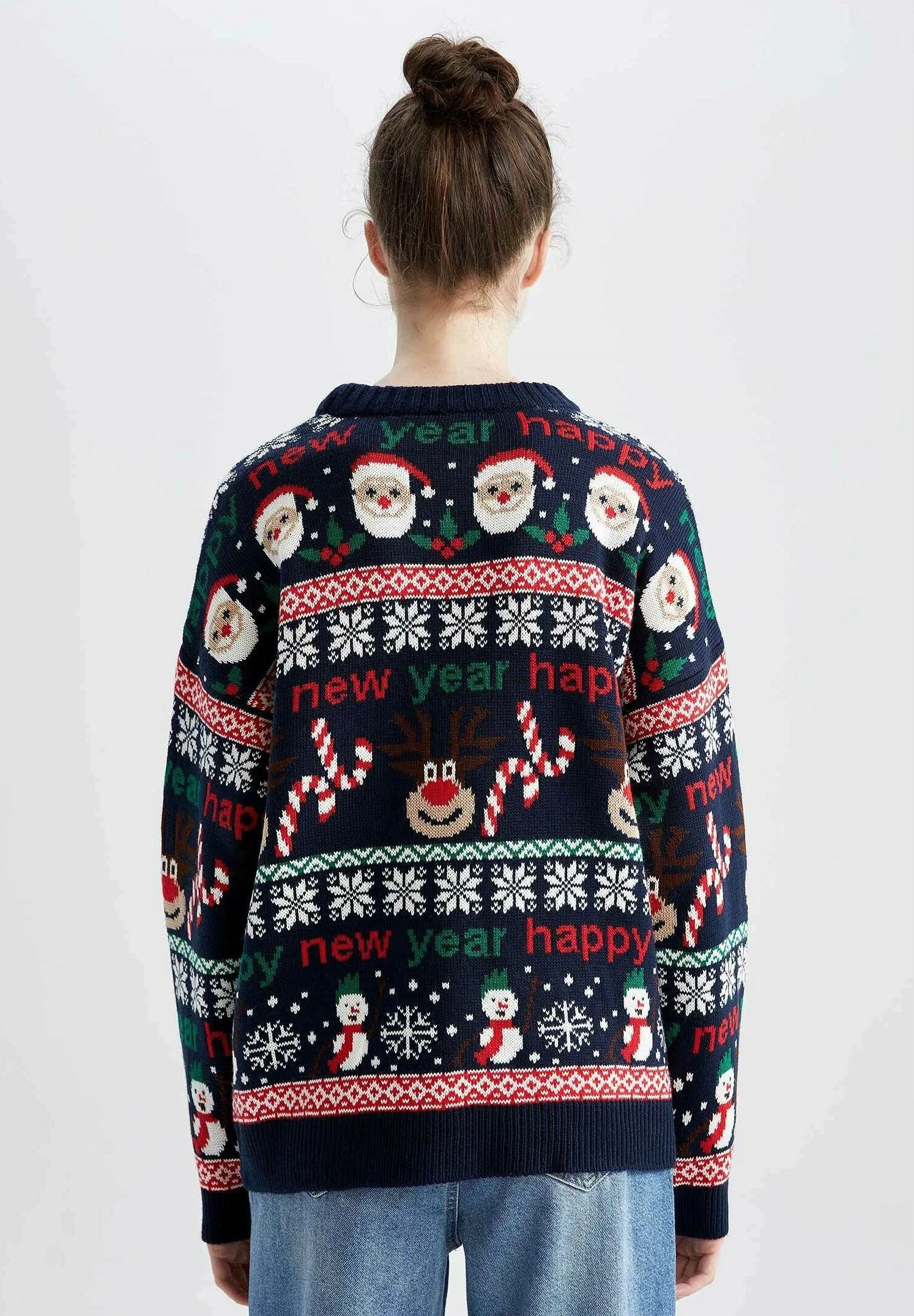 DeFacto Regular Fit- Trui - Navy 5 DeFacto Regular Fit- Trui - Navy - Afbeelding 3