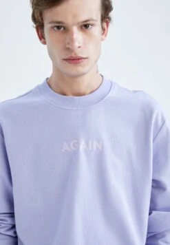 DeFacto Regular Fit - Sweater - Lilac -DeFacto bbe44e836b634090aac10ffb077bd28f