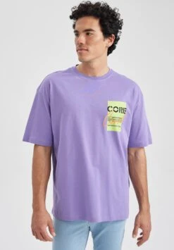 DeFacto T-Shirt Print - Purple