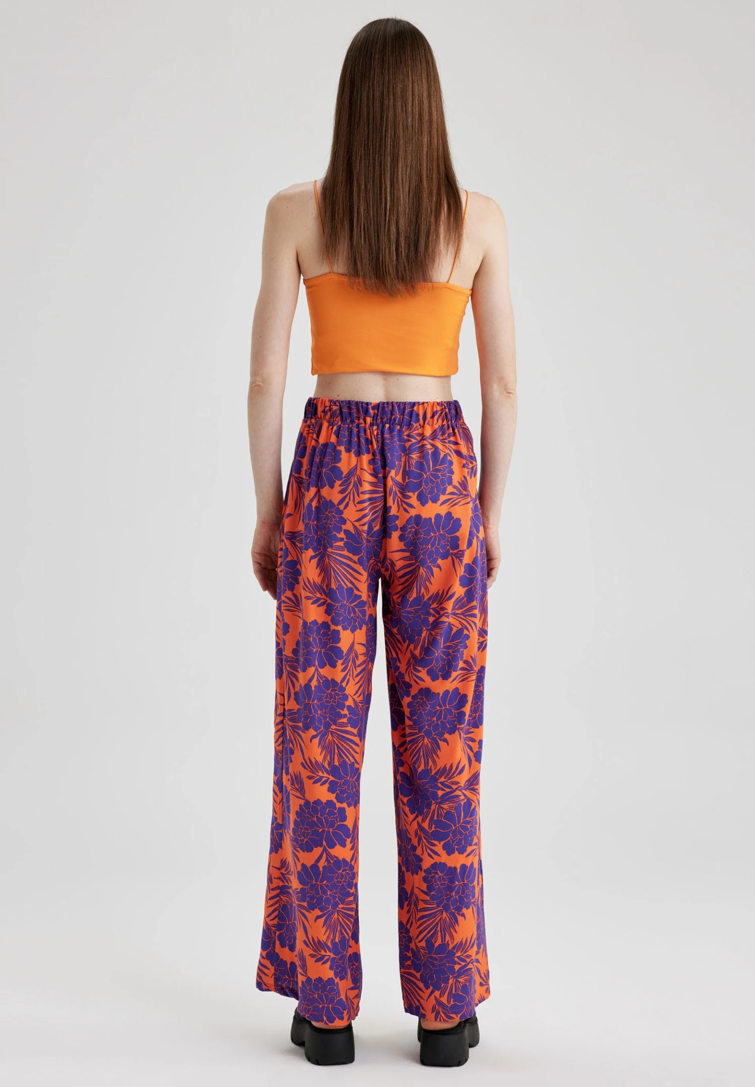 DeFacto Palazzo - Broek - Orange 5 DeFacto Palazzo - Broek - Orange - Afbeelding 3