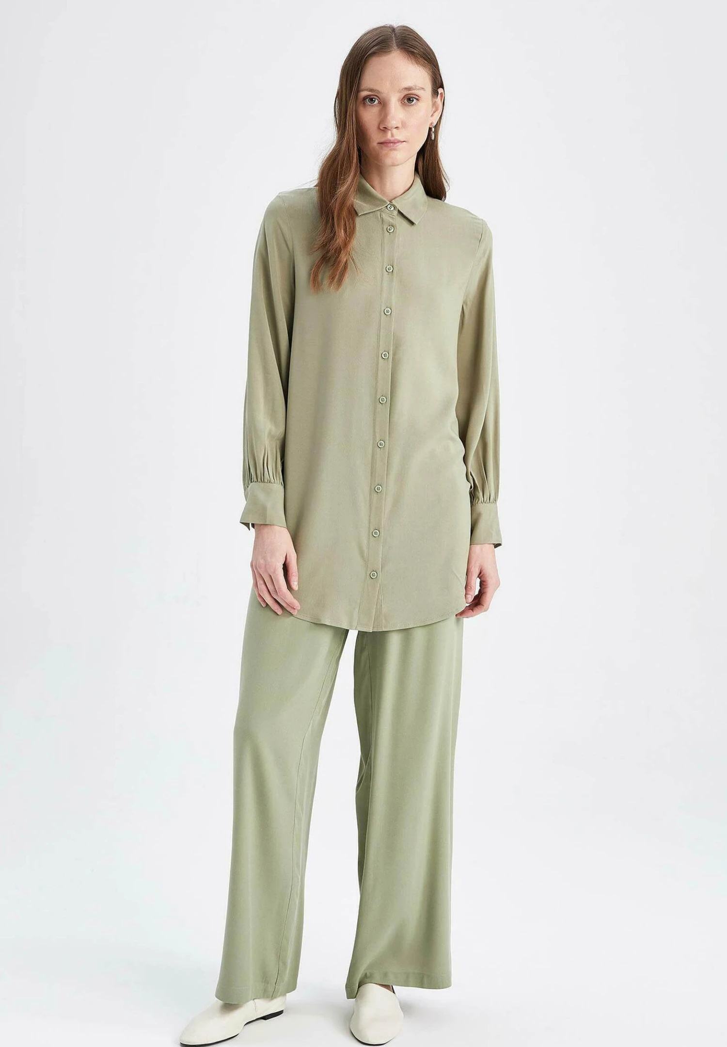 DeFacto Palazzo- Broek - Turquoise 4 DeFacto Palazzo- Broek - Turquoise - Afbeelding 2