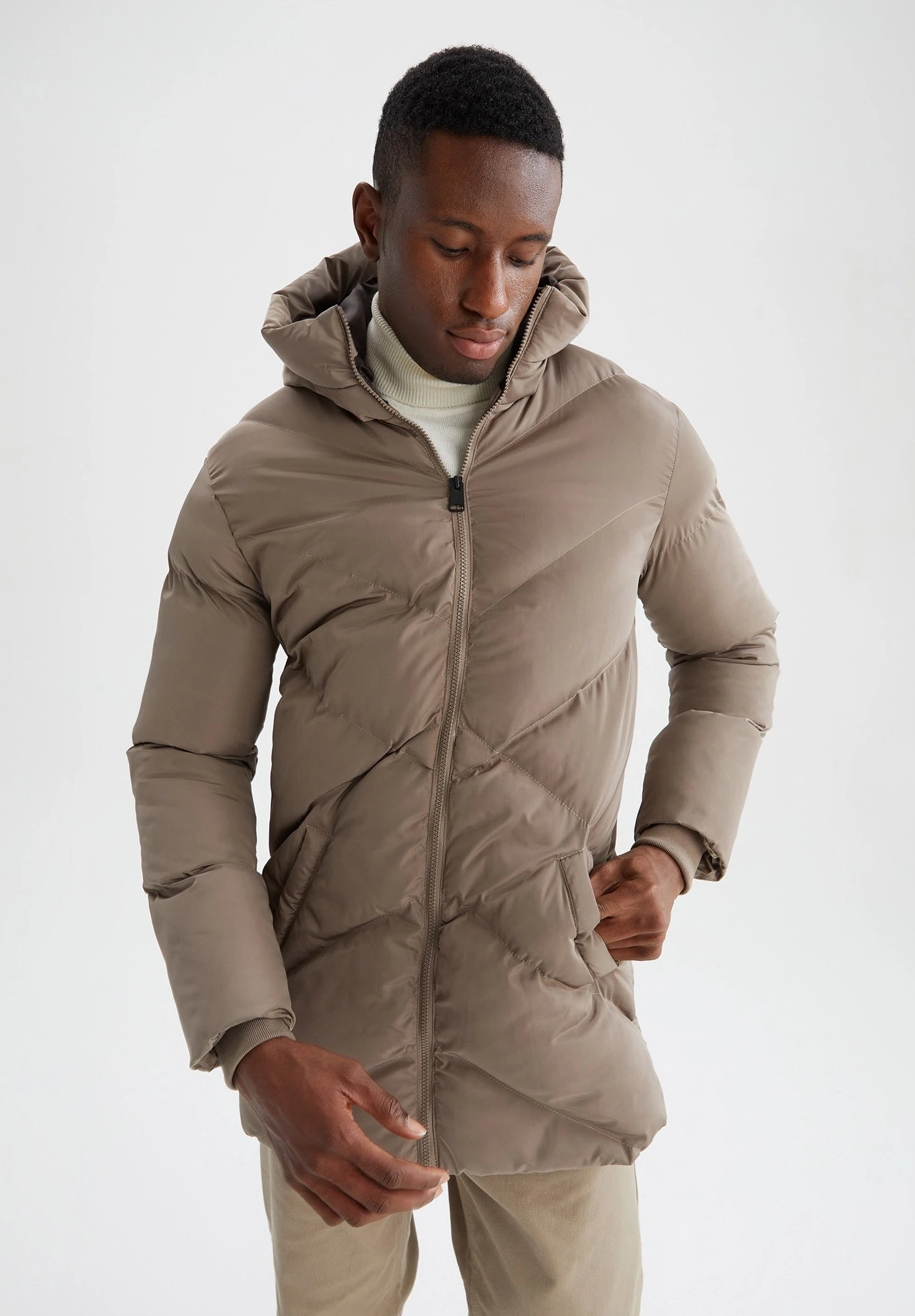 DeFacto Regular Fit- Winterjas - Beige 3 DeFacto Regular Fit- Winterjas - Beige