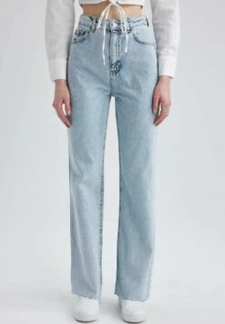 DeFacto 90 S Wide Leg- Flared Jeans - Blue