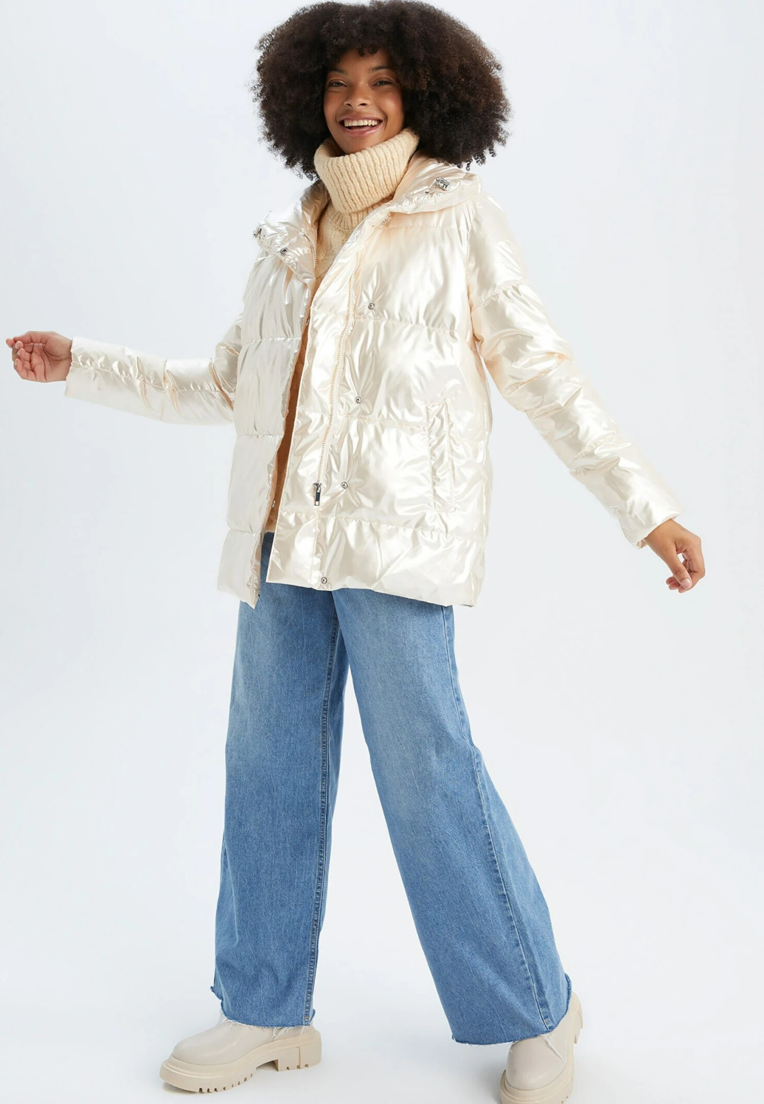 DeFacto Winterjas - Beige 4 DeFacto Winterjas - Beige - Afbeelding 2