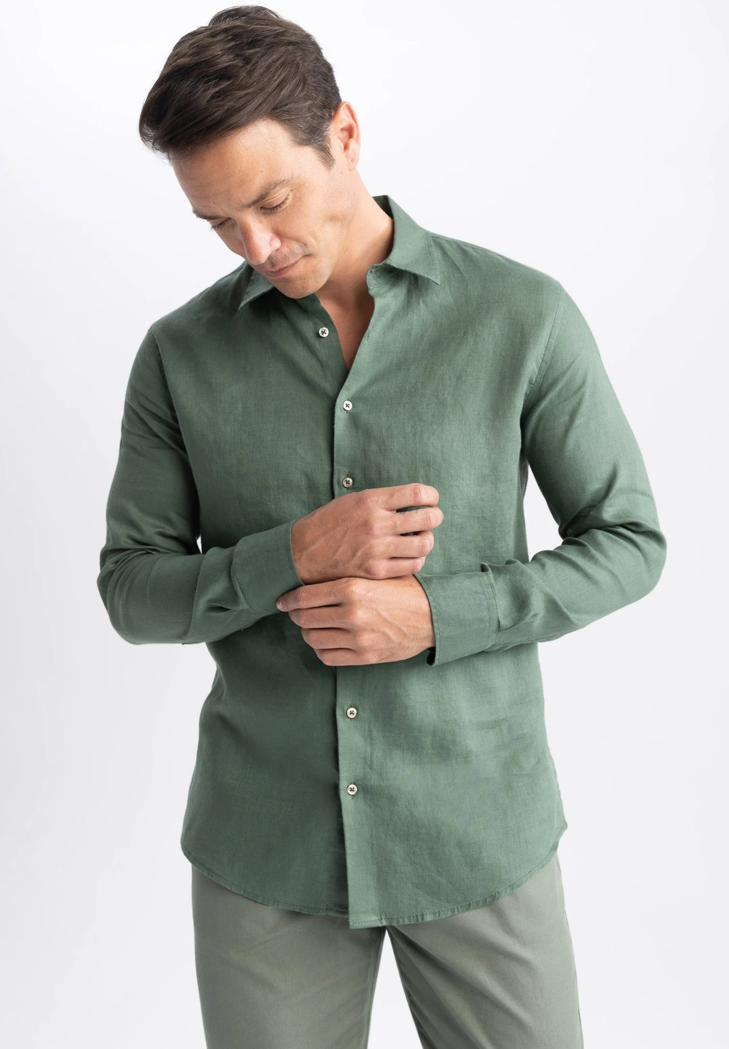 DeFacto Modern Fit- Overhemd - Green 6 DeFacto Modern Fit- Overhemd - Green - Afbeelding 4