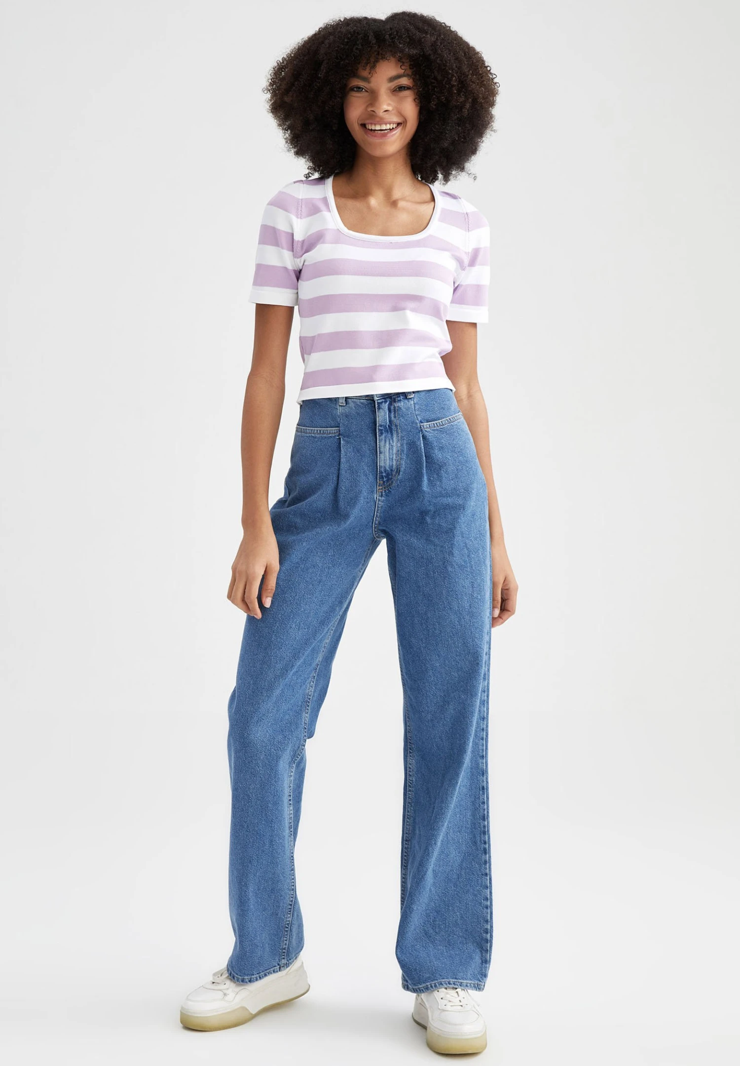 DeFacto Slim Fit - T-Shirt Print - Purple 4 DeFacto Slim Fit - T-Shirt Print - Purple - Afbeelding 2