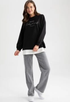 DeFacto Relax Fit - Longsleeve - Black 6 DeFacto Relax Fit - Longsleeve - Black -DeFacto c50f8726119a4530b8a59b9bf1521a10