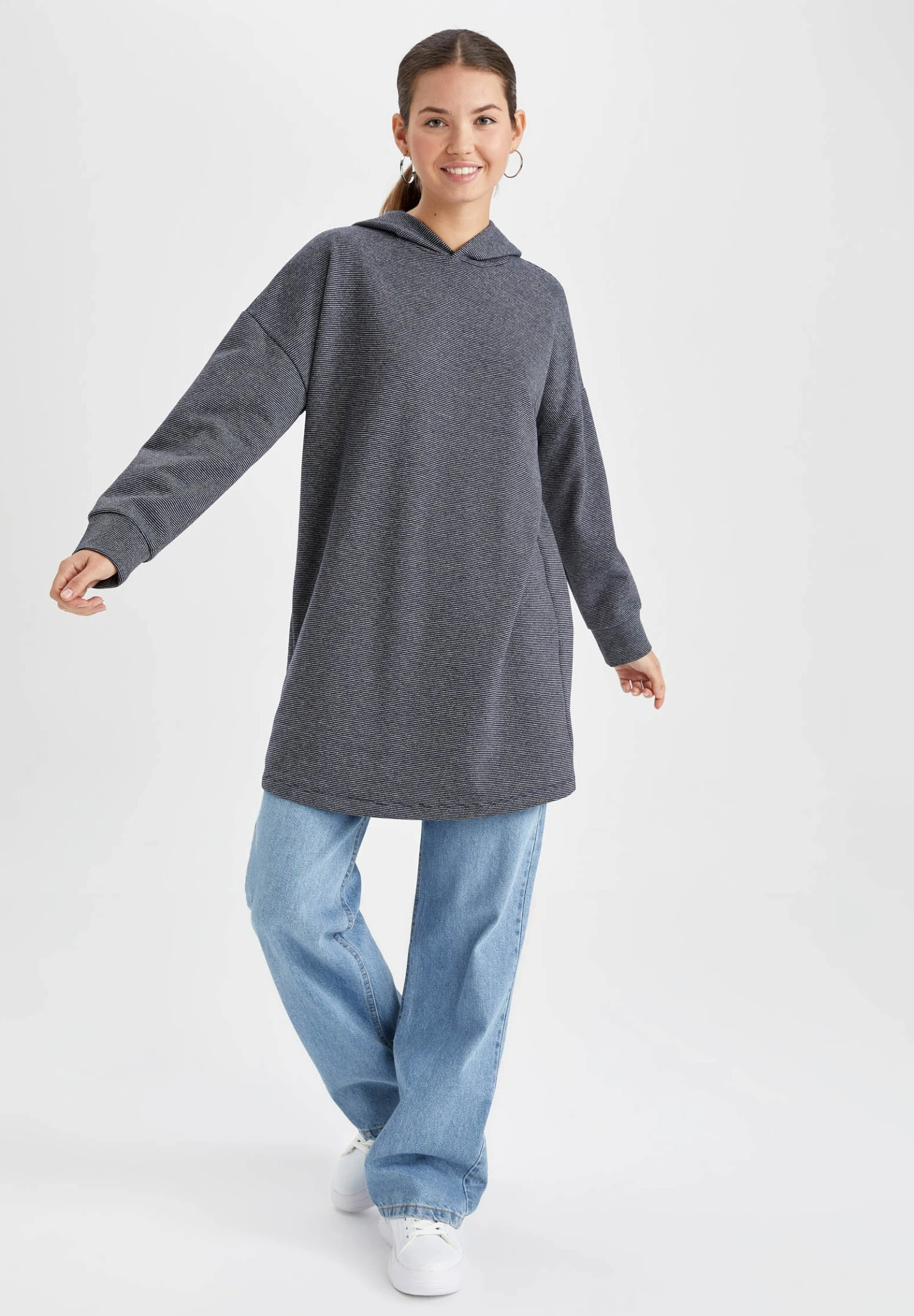 DeFacto Hoodie - Navy 4 DeFacto Hoodie - Navy - Afbeelding 2