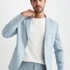DeFacto Blazer - Blue 2 DeFacto Blazer - Blue -DeFacto c63ca7ee12eb4b7cb6a222e1238ad1f8