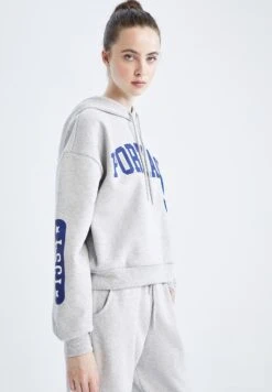 DeFacto Regular Fit- Hoodie - Grey -DeFacto c6662c28386c4ffa84b14ae4d780b5c9