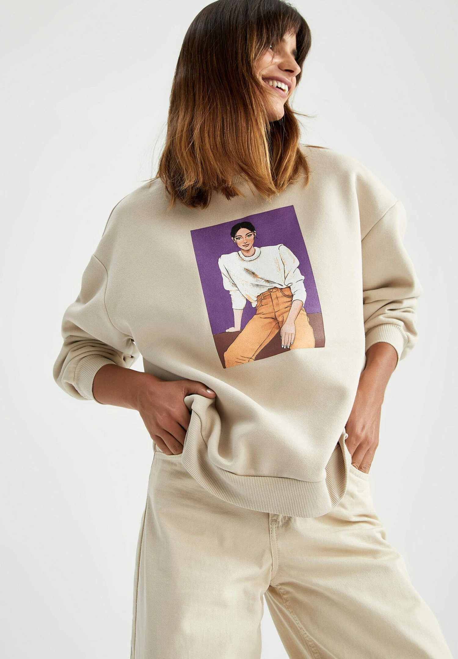 DeFacto Sweater - Beige 3 DeFacto Sweater - Beige