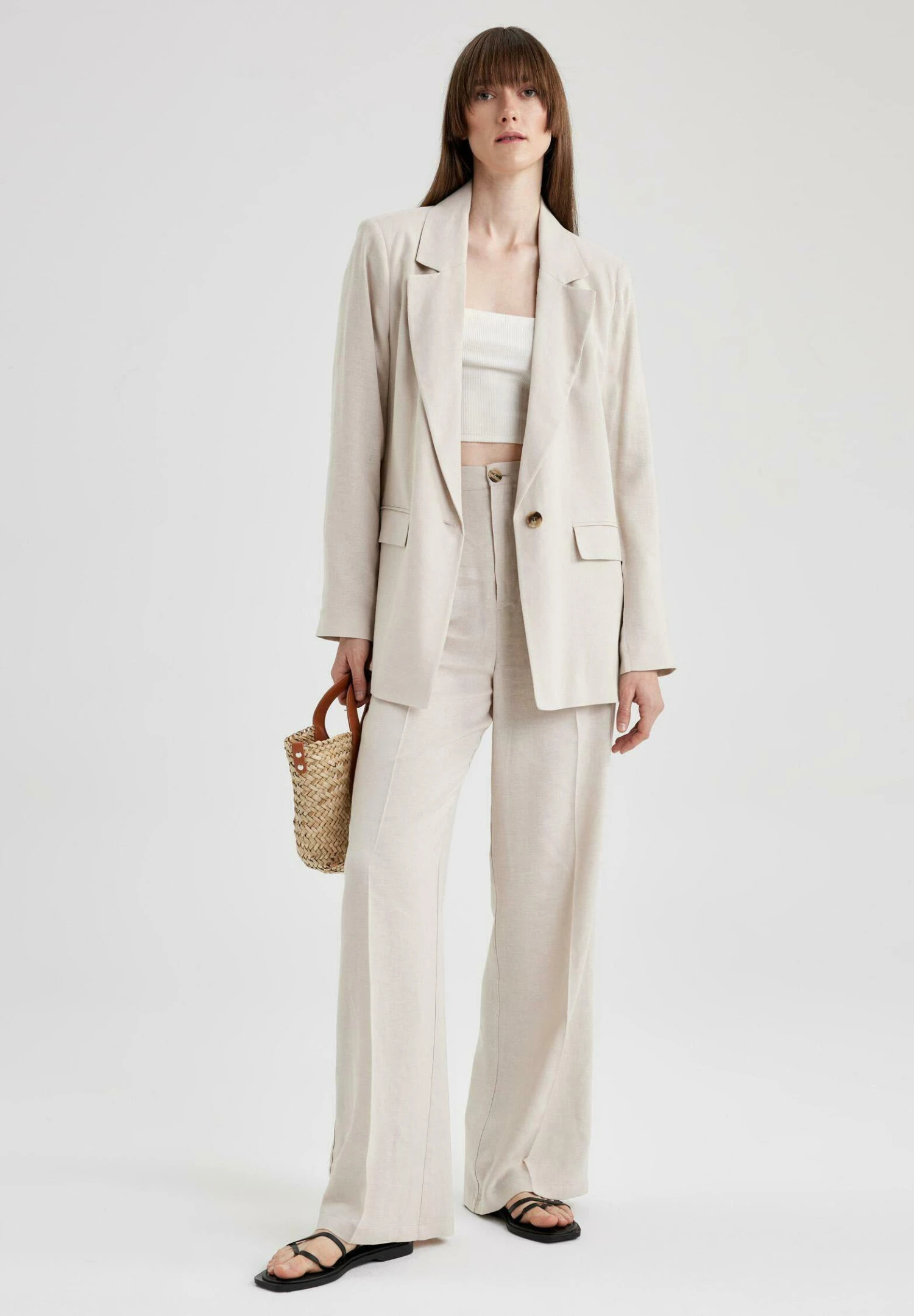 DeFacto Fit - Halflange Jas - Beige 4 DeFacto Fit - Halflange Jas - Beige - Afbeelding 2