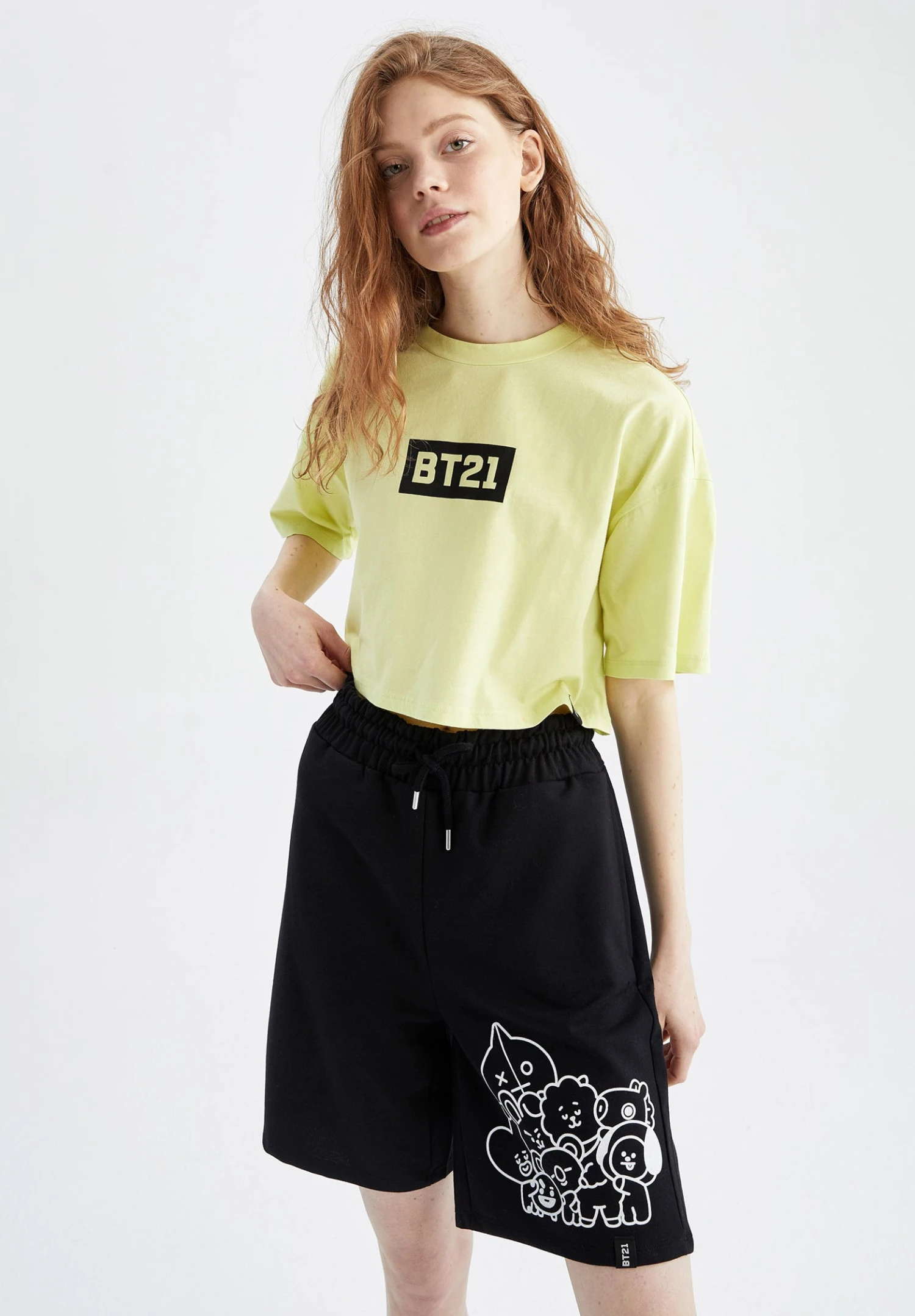 DeFacto Bt21 - T-Shirt Print - Green 3 DeFacto Bt21 - T-Shirt Print - Green