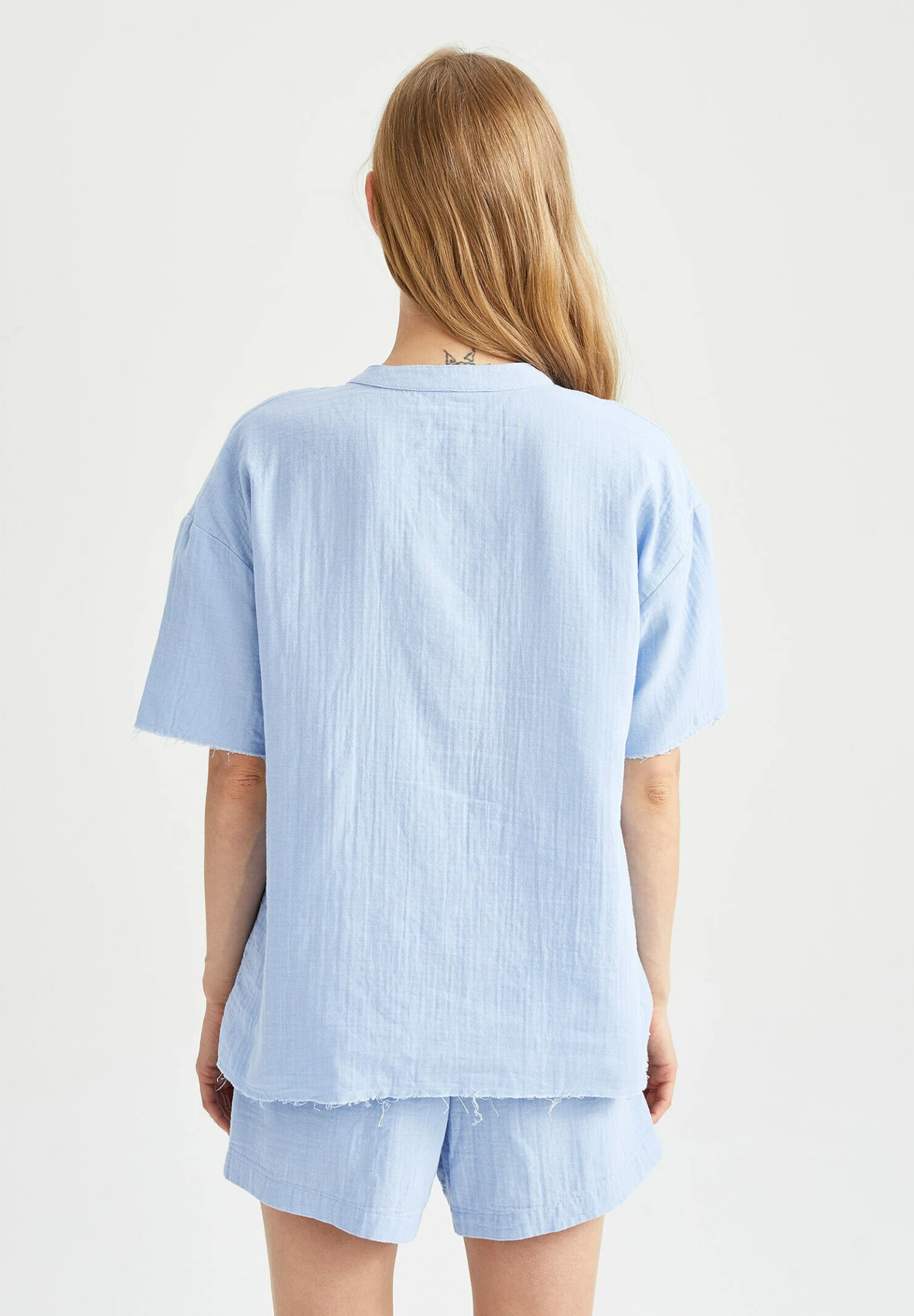 DeFacto Pyjamashirt - Blue 5 DeFacto Pyjamashirt - Blue - Afbeelding 3
