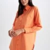 DeFacto Relax Fit - Overhemdblouse - Orange -DeFacto c861b6f2256b466b9d9a428948a3d7d4