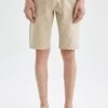 DeFacto Regular Fit- Jeansshort - Beige -DeFacto c86ff2ef8d6647f9b60a9ed7ab5b3992