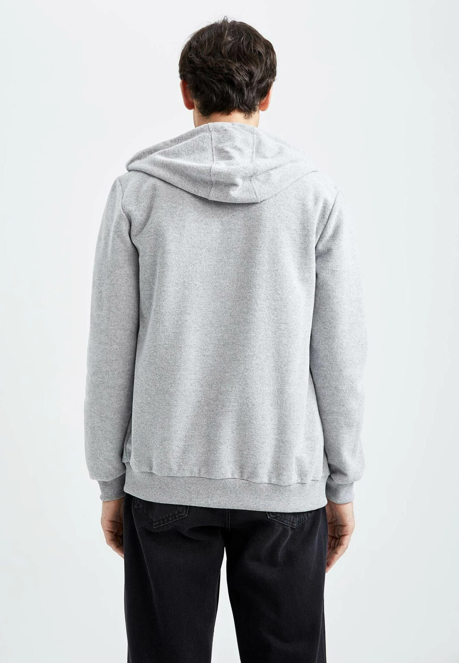 DeFacto Regular Fit- Sweater Met Rits - Grey 5 DeFacto Regular Fit- Sweater Met Rits - Grey - Afbeelding 3
