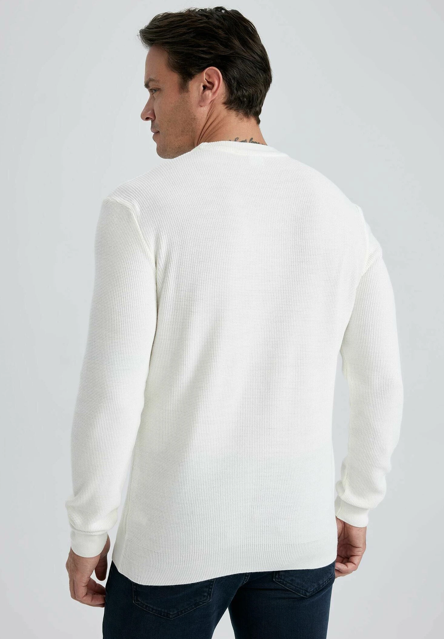 DeFacto Standard Fit - Trui - Ecru 5 DeFacto Standard Fit - Trui - Ecru - Afbeelding 3