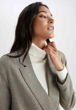 DeFacto Regular Fit - Halflange Jas - Beige -DeFacto c92f51f8d3764ae8a2144c71c259b01e