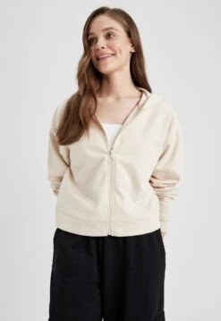 DeFacto Standart Fit- Sweater Met Rits - Beige