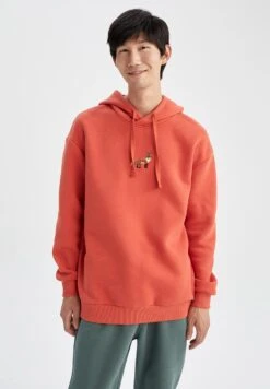 DeFacto Boxy Fit - Hoodie - Orange