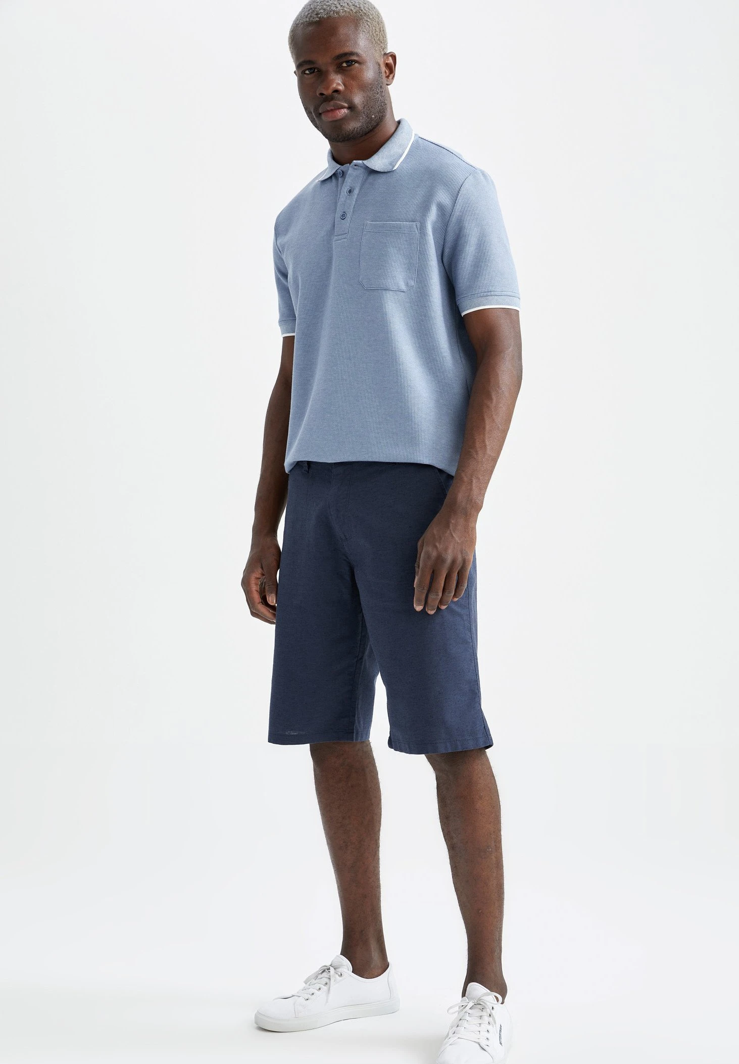 DeFacto Regular Fit - Poloshirt - Blue 4 DeFacto Regular Fit - Poloshirt - Blue - Afbeelding 2