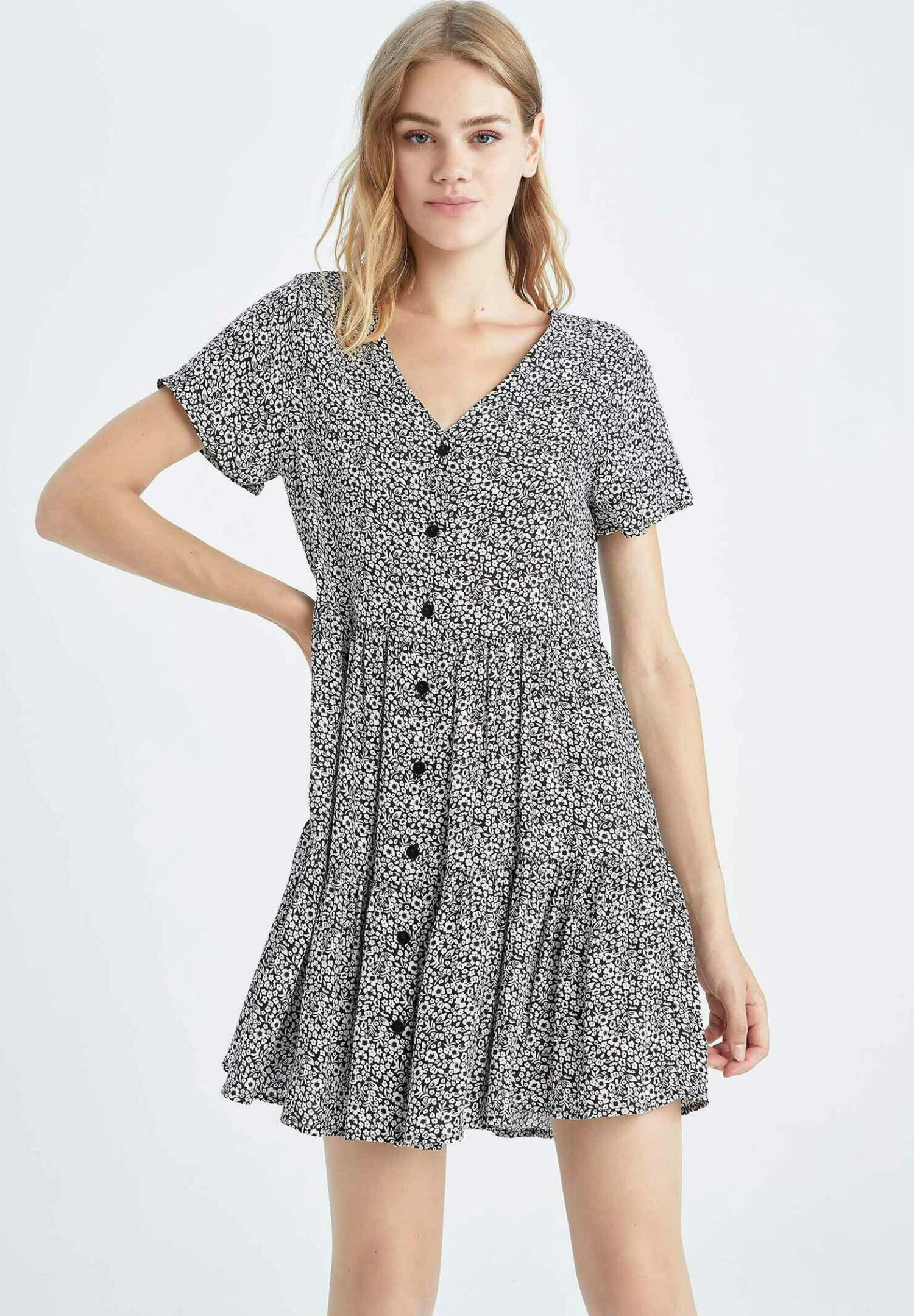 DeFacto Fit And Flare - Blousejurk - Black 3 DeFacto Fit And Flare - Blousejurk - Black