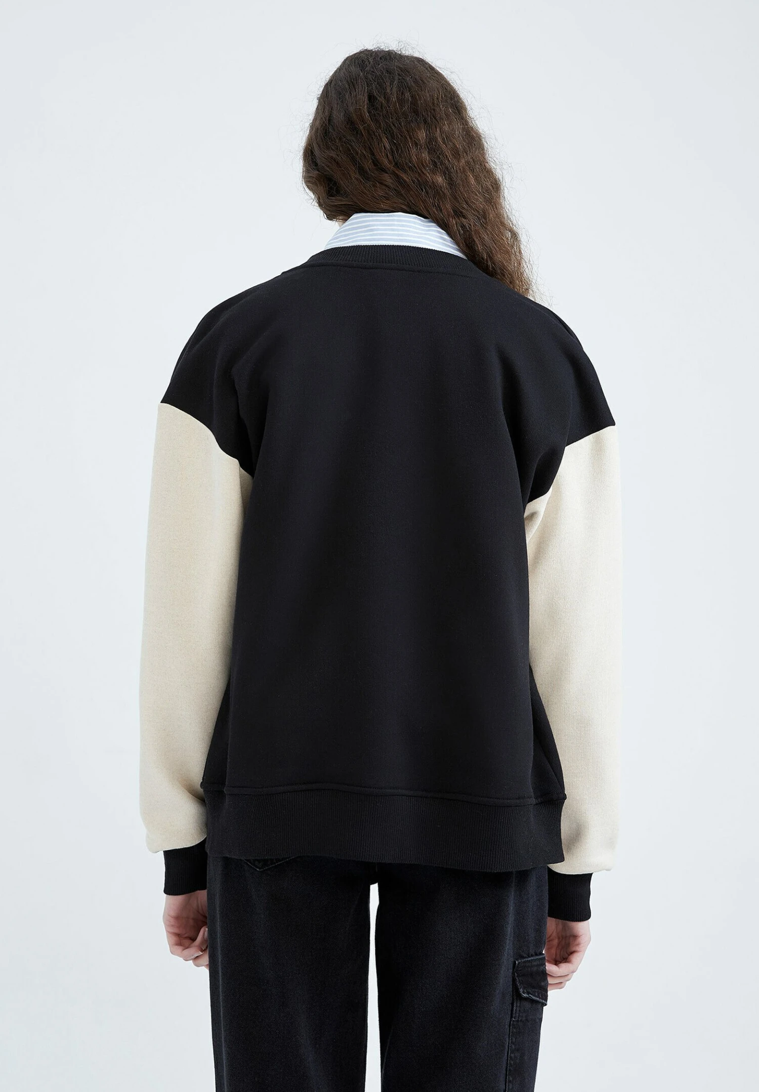 DeFacto Sweater Met Rits - Black 5 DeFacto Sweater Met Rits - Black - Afbeelding 3