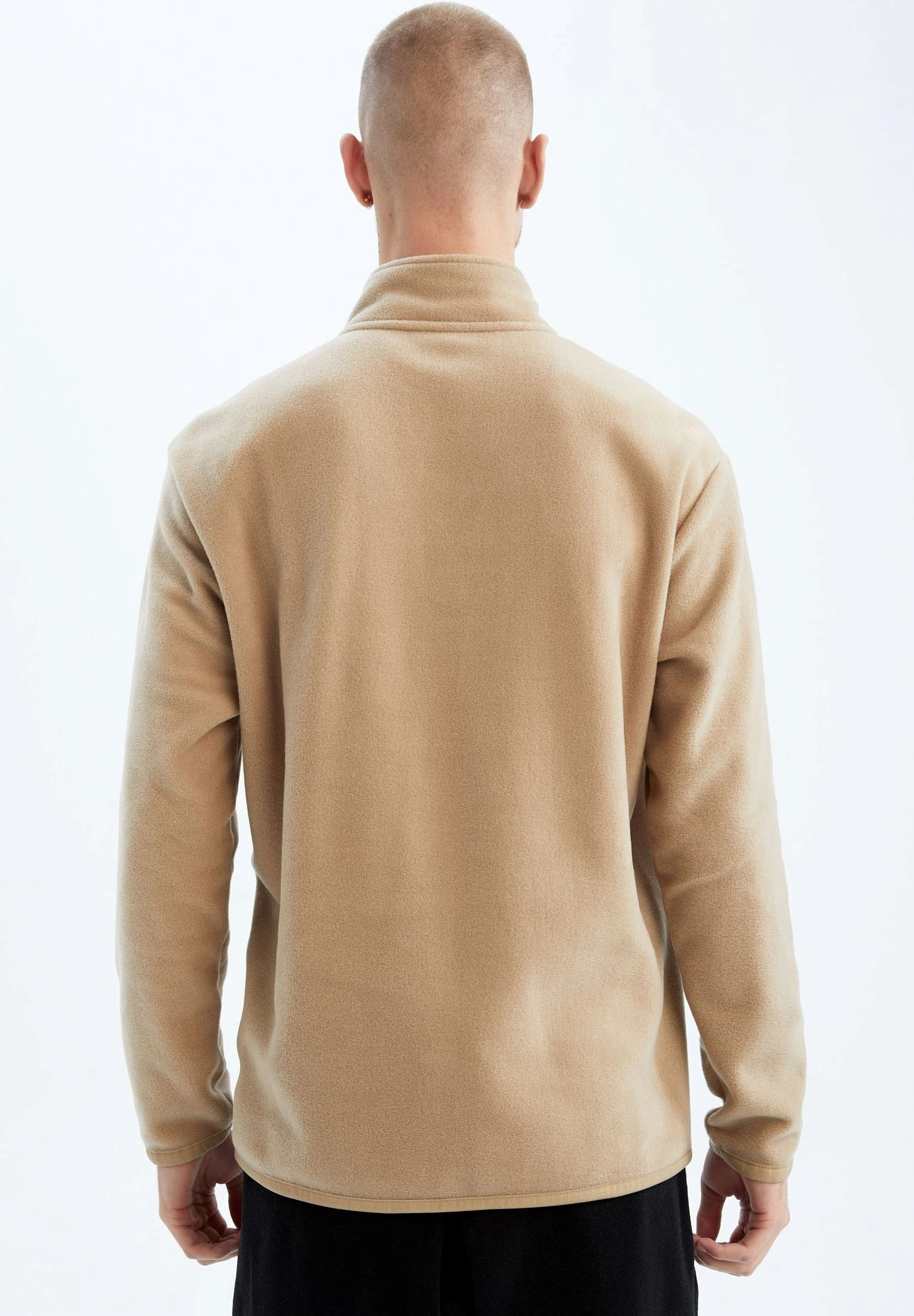 DeFacto Standart Fit - Fleece Trui - Beige 5 DeFacto Standart Fit - Fleece Trui - Beige - Afbeelding 3