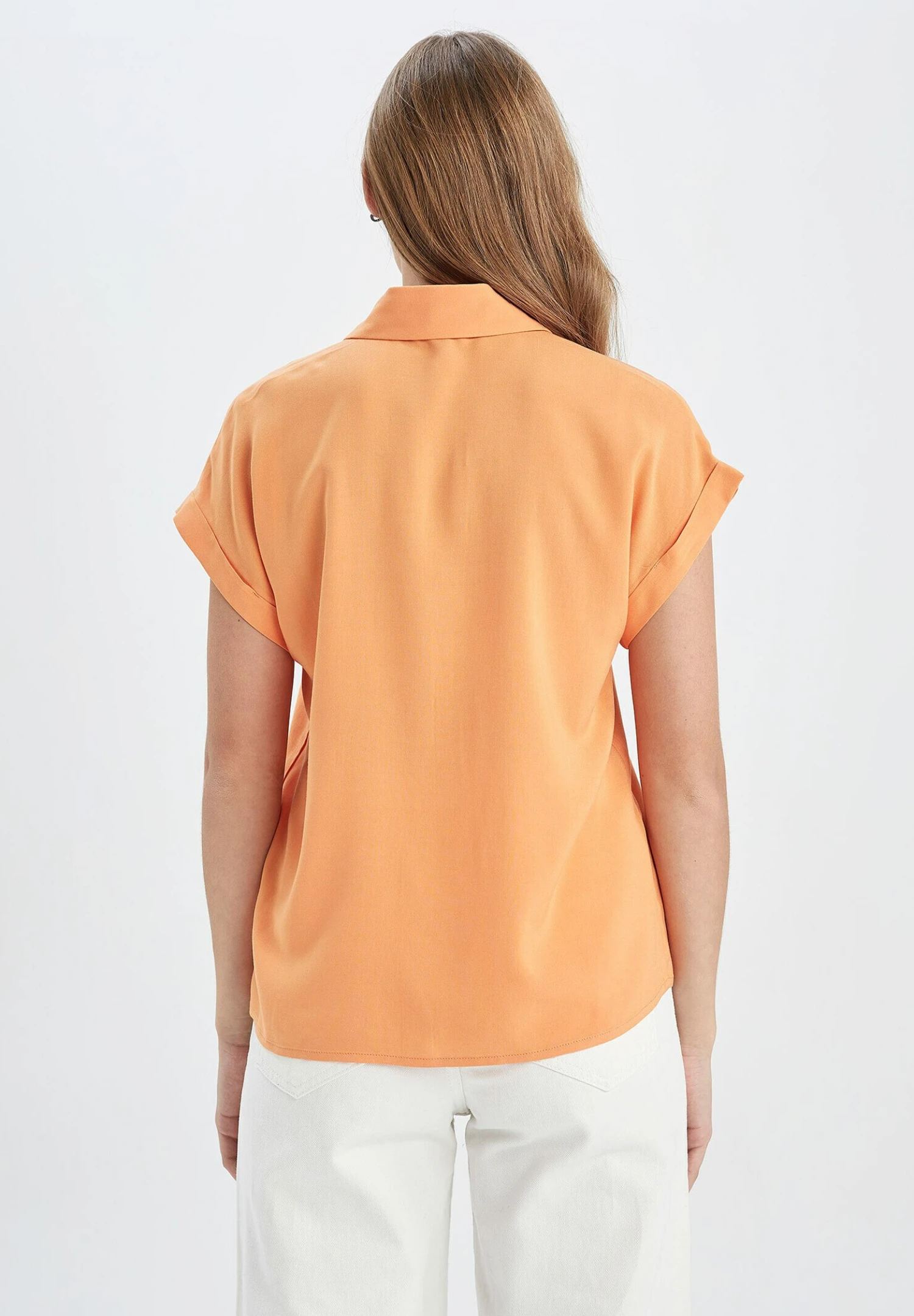 DeFacto Regular Fit - Overhemdblouse - Orange 5 DeFacto Regular Fit - Overhemdblouse - Orange - Afbeelding 3