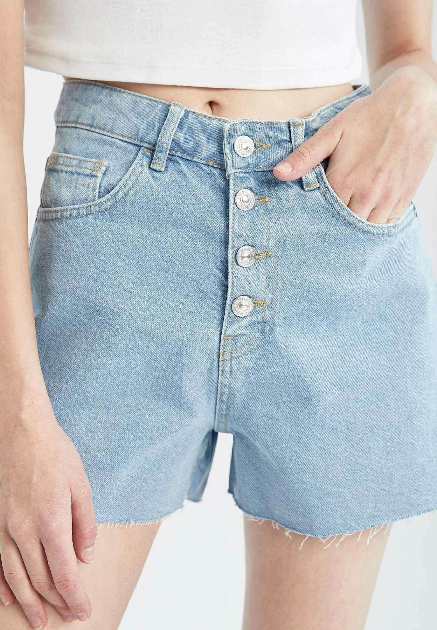 DeFacto Mom Fit - Jeansshort - Blue 6 DeFacto Mom Fit - Jeansshort - Blue - Afbeelding 4