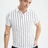 DeFacto Slim Fit- Poloshirt - White -DeFacto cafd848429bd4f829cbd6b752de3c34e