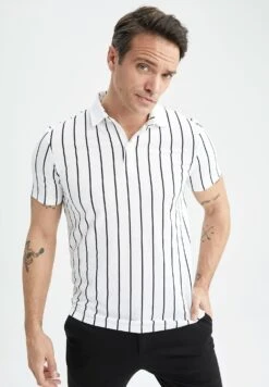 DeFacto Slim Fit- Poloshirt - White