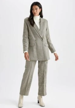 DeFacto Regular Fit - Halflange Jas - Beige -DeFacto cc5315140b2b4dfb926b3da558fcdab5