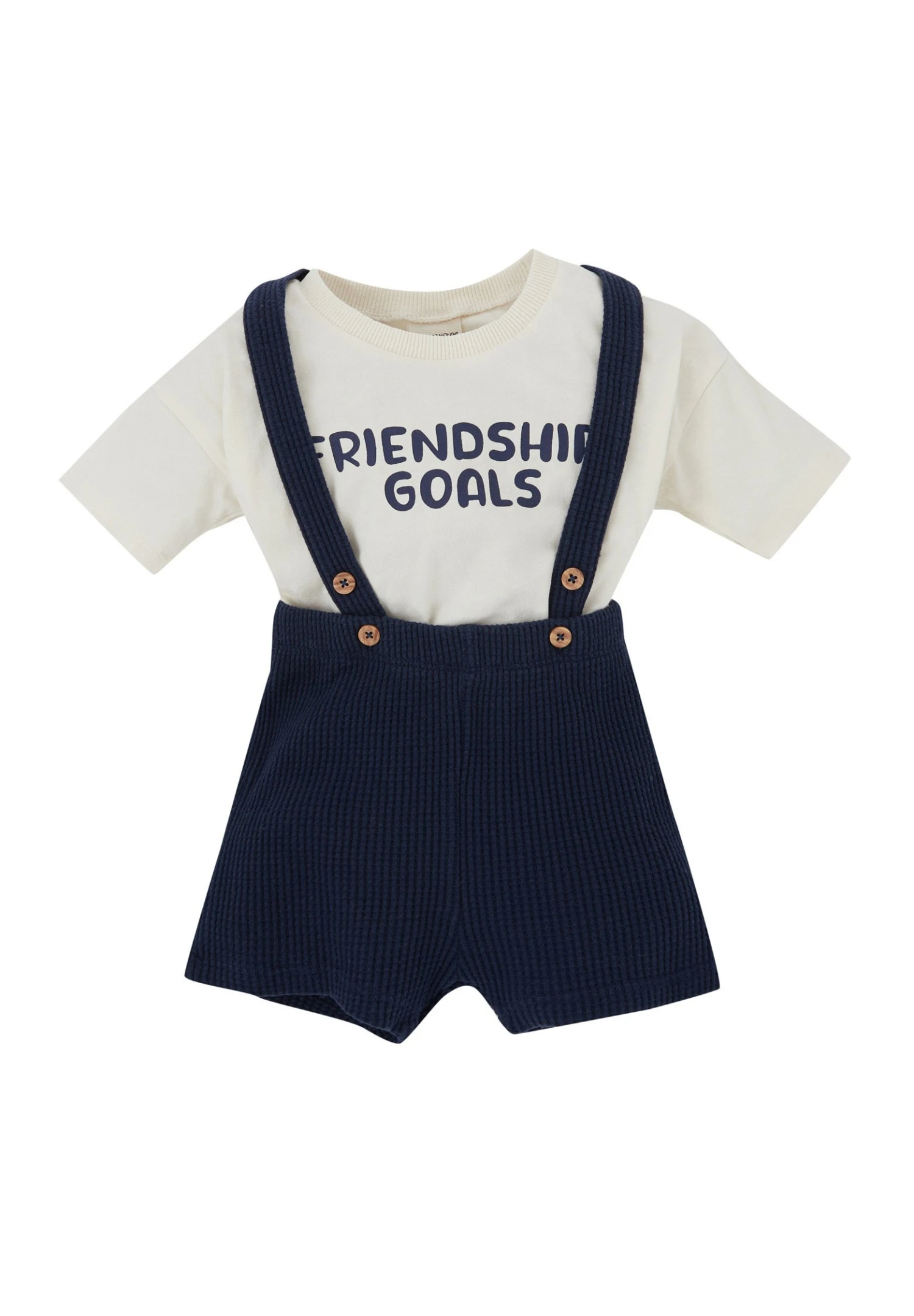 DeFacto Set Regular Fit - T-Shirt Print - Ecru 3 DeFacto Set Regular Fit - T-Shirt Print - Ecru