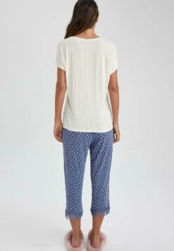 DeFacto Set Regular Fit- Pyjama - Indigo -DeFacto cfa809845b1f4b11931d3185875bb8e4